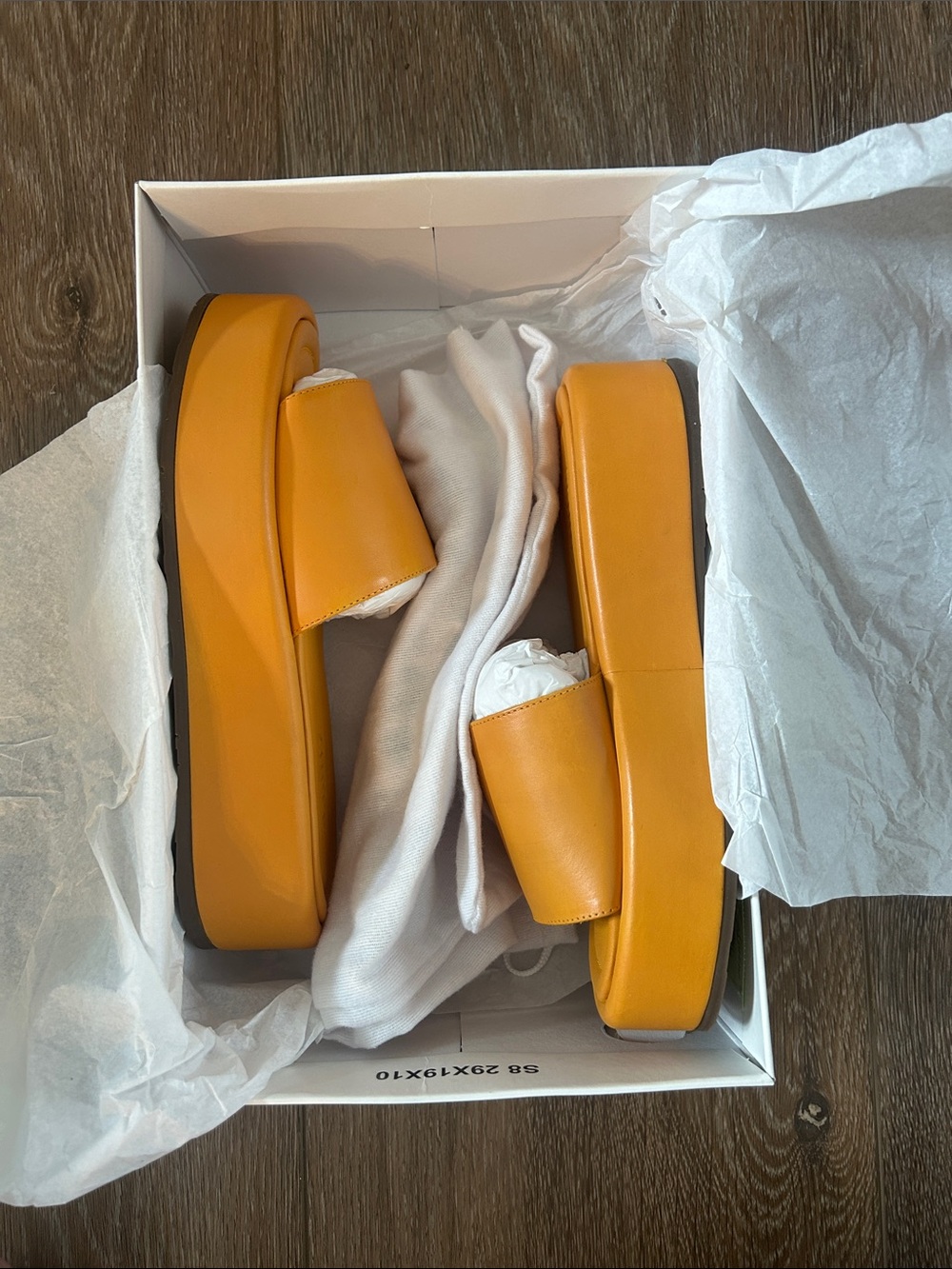 Women’s Platform Slide Sandals in Mustard